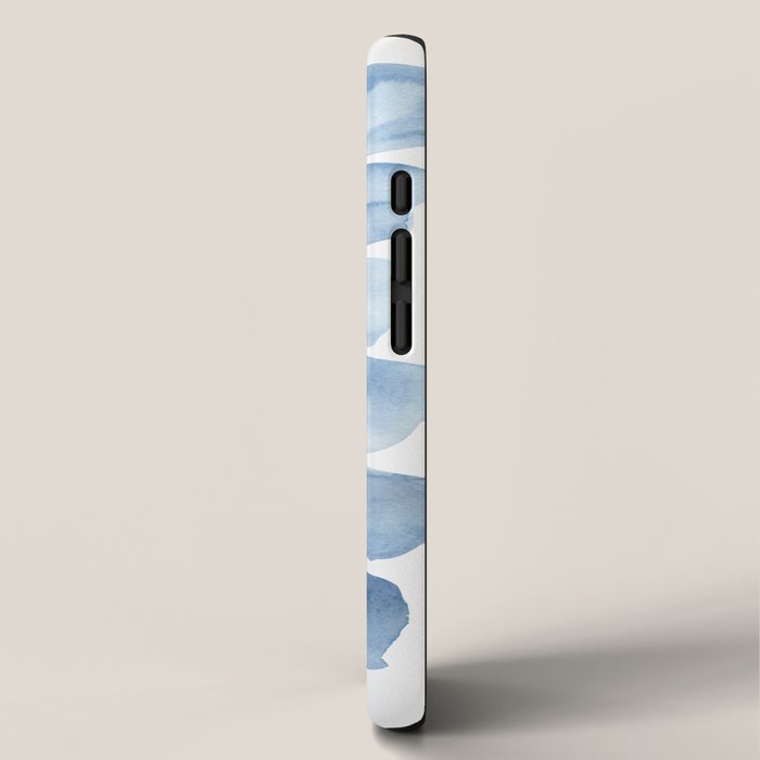 Blue Lines | Watercolor Painting iPhone Case Gallery Image 2