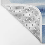 Blue Lines | Watercolor Painting Bath Mat Gallery Image 2