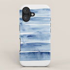 Blue Lines | Watercolor Painting iPhone Case Gallery Image 1
