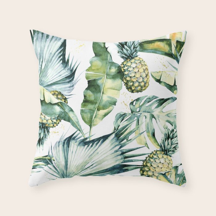 Bahamas - golden Throw Pillow Gallery Image 1
