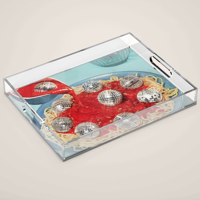 Spaghetti Disco balls  Acrylic Tray Gallery Image 1