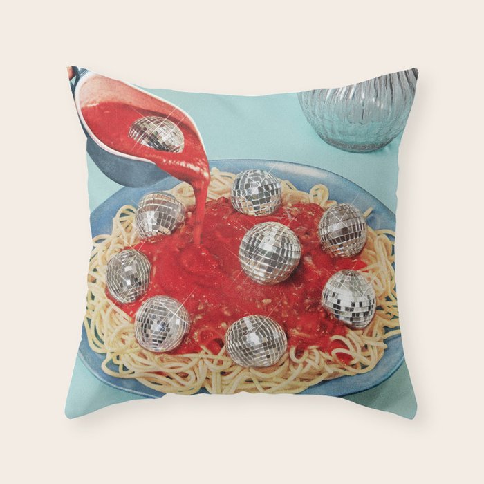 Spaghetti Disco balls  Throw Pillow Gallery Image 6