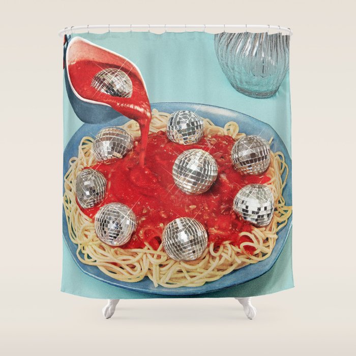Spaghetti Disco balls  Shower Curtain Gallery Image 1