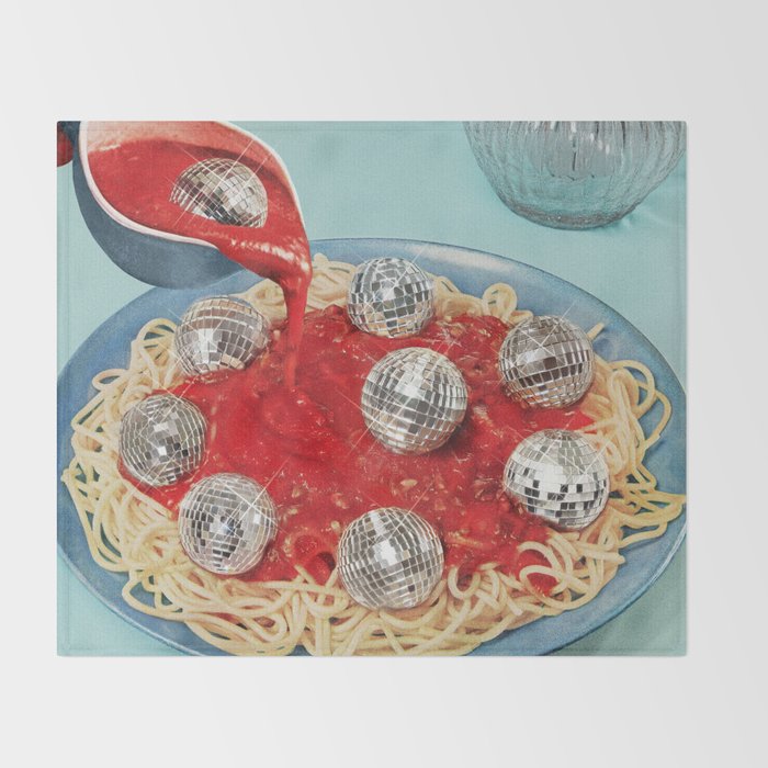 Spaghetti Disco balls  Throw Blanket Gallery Image 2