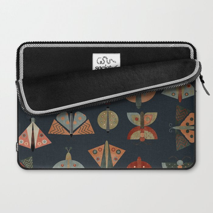 moths butterflies fall mid mod 1 Laptop Sleeve Gallery Image 2