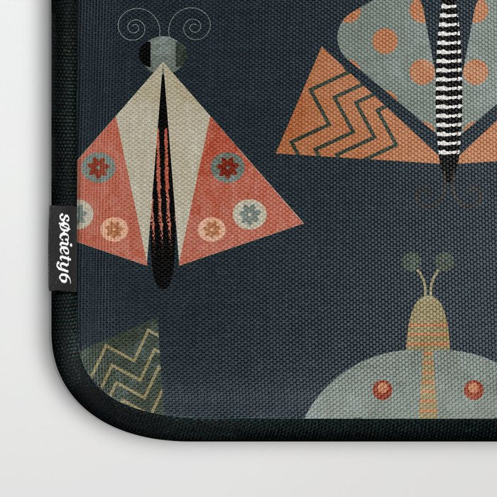 moths butterflies fall mid mod 1 Laptop Sleeve Gallery Image 3