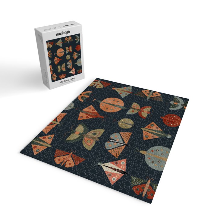 moths butterflies fall mid mod 1 Jigsaw Puzzle Gallery Image 2