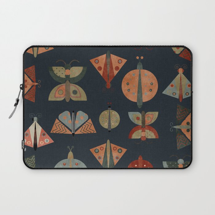moths butterflies fall mid mod 1 Laptop Sleeve Gallery Image 1