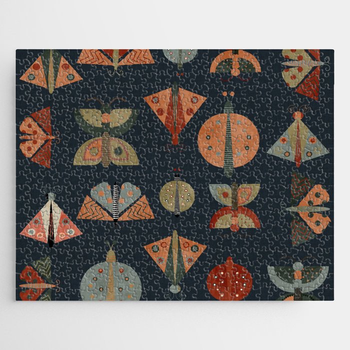 moths butterflies fall mid mod 1 Jigsaw Puzzle Gallery Image 1