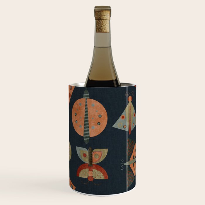 moths butterflies fall mid mod 1 Wine Chiller Gallery Image 3