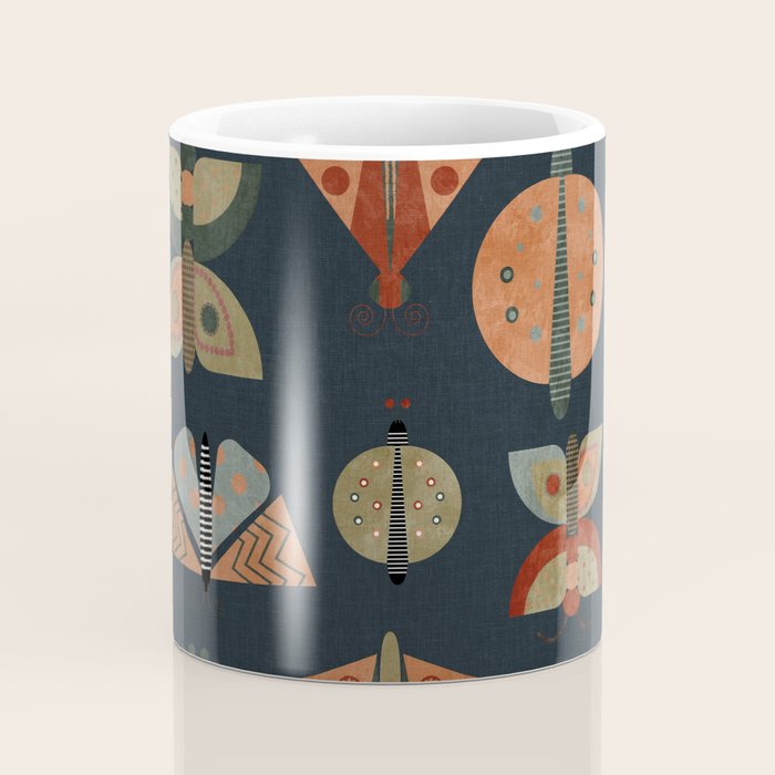 moths butterflies fall mid mod 1 Coffee Mug Gallery Image 4