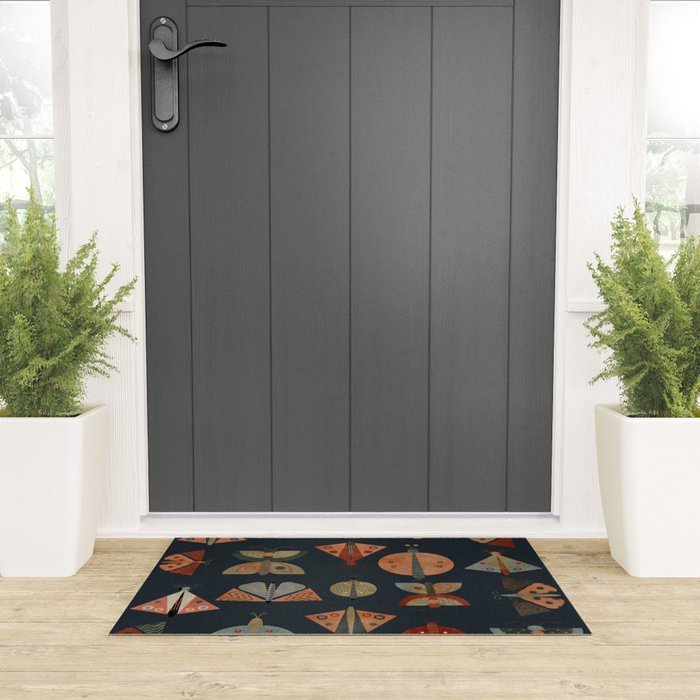 moths butterflies fall mid mod 1 Welcome Mat Gallery Image 3