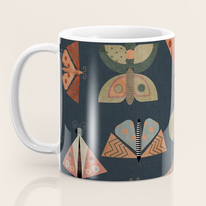 moths butterflies fall mid mod 1 Coffee Mug Gallery Image 3