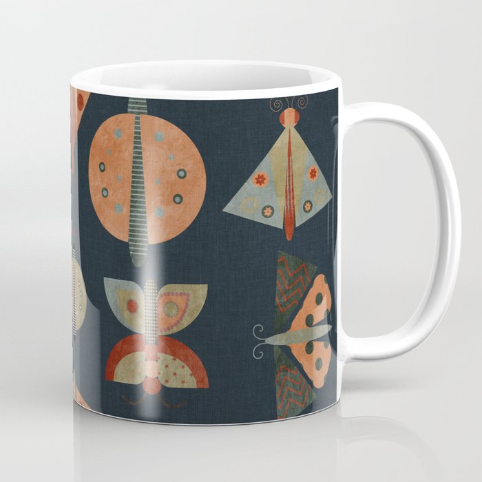 moths butterflies fall mid mod 1 Coffee Mug Gallery Image 1
