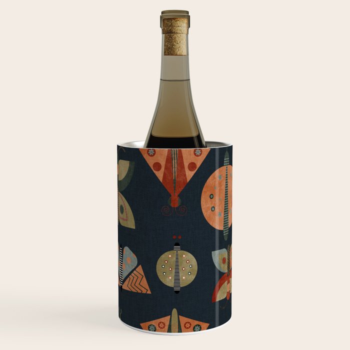 moths butterflies fall mid mod 1 Wine Chiller Gallery Image 1