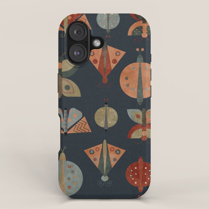 moths butterflies fall mid mod 1 iPhone Case Gallery Image 1