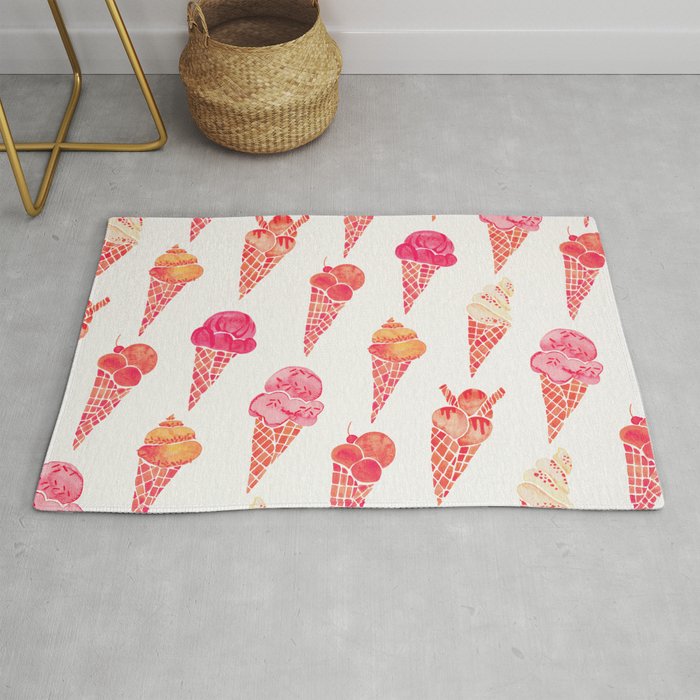 Ice Cream Cones - Pink & Peach Palette Rug Gallery Image 1