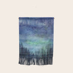 Watercolor Galaxy Nebula Northern Lights Painting Wall Hanging Gallery Image 1