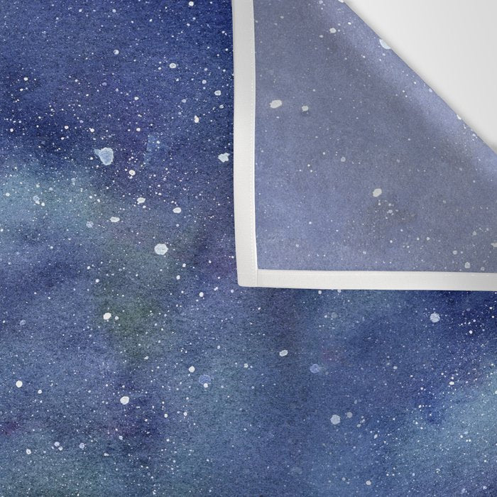 Watercolor Galaxy Nebula Northern Lights Painting Wall Tapestry Gallery Image 3