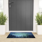 Watercolor Galaxy Nebula Northern Lights Painting Welcome Mat Gallery Image 3