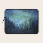 Watercolor Galaxy Nebula Northern Lights Painting Laptop Sleeve Gallery Image 1