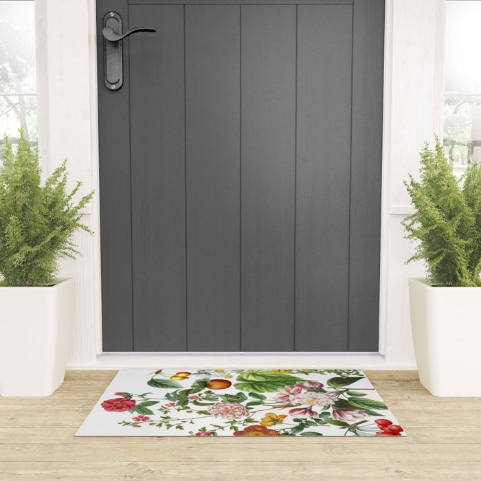 Persimmon Botanical Bloom Welcome Mat Gallery Image 3