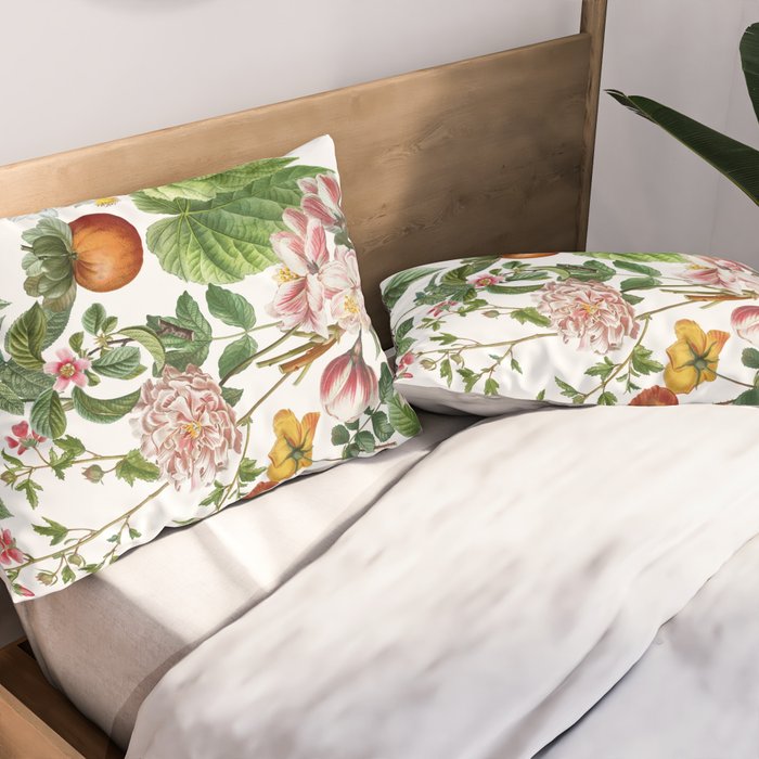 Persimmon Botanical Bloom Pillow Sham Gallery Image 2