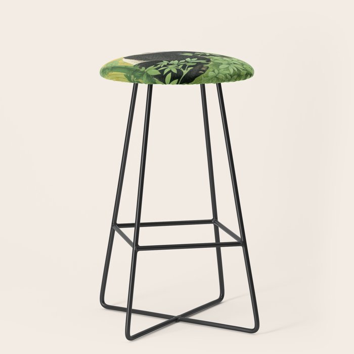 Smiling Panda Among Bamboo Stool Gallery Image 1