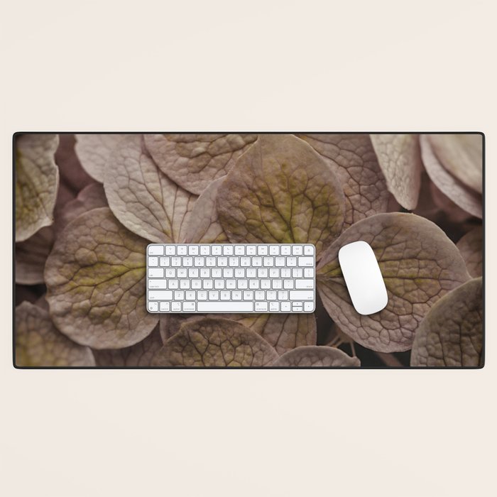 Hydrangea - botanical flower photograph pastel purple Desk Mat Gallery Image 1