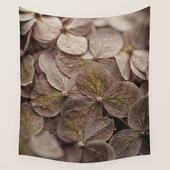 Hydrangea - botanical flower photograph pastel purple Wall Tapestry Gallery Image 4