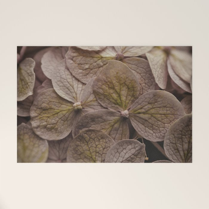 Hydrangea - botanical flower photograph pastel purple Welcome Mat Gallery Image 1