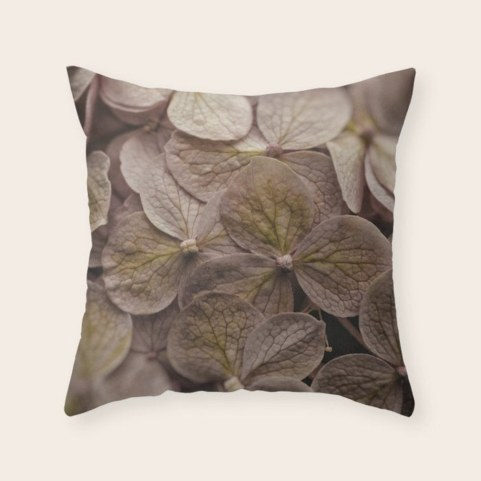 Hydrangea - botanical flower photograph pastel purple Throw Pillow Gallery Image 6