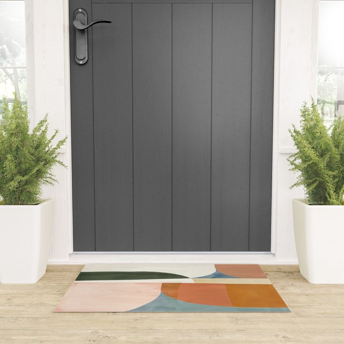 Soft Modern Abstract Shapes III Welcome Mat Gallery Image 3