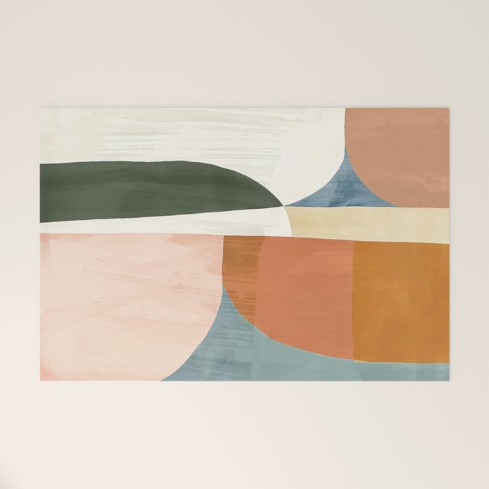 Soft Modern Abstract Shapes III Welcome Mat Gallery Image 1