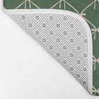 Bows & Ribbons Pattern XXV Dark Forest Green Bath Mat Gallery Image 2