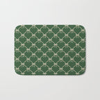 Bows & Ribbons Pattern XXV Dark Forest Green Bath Mat Gallery Image 1
