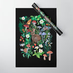 Rabbit and Strawberry Garden Wrapping Paper Gallery Image 1