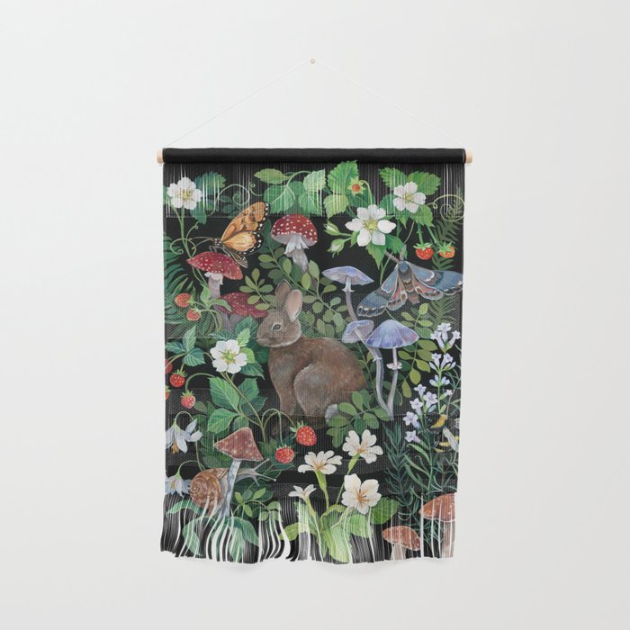 Rabbit and Strawberry Garden Wall Hanging Gallery Image 1