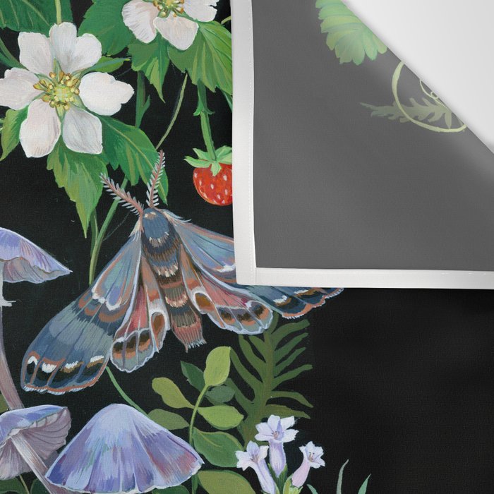 Rabbit and Strawberry Garden Wall Tapestry Gallery Image 3