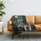 Rabbit and Strawberry Garden Throw Blanket Gallery Image 1