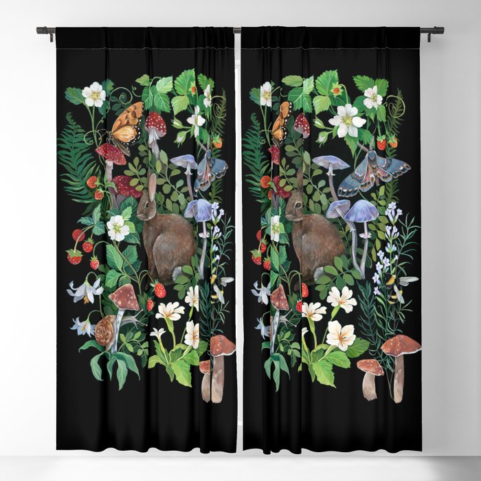 Rabbit and Strawberry Garden Window Curtain Gallery Image 5