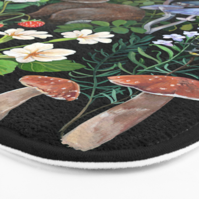 Rabbit and Strawberry Garden Bath Mat Gallery Image 3
