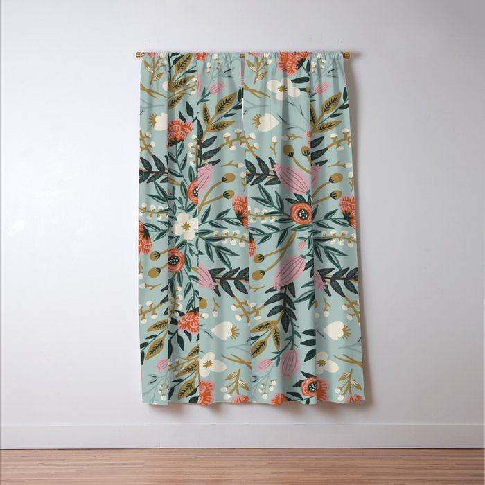 Painting blooming in circles Window Curtain Gallery Image 3
