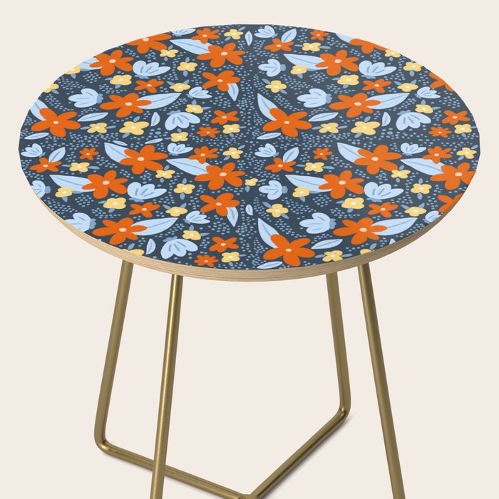 Red and yellow flowers pattern Side Table Gallery Image 2