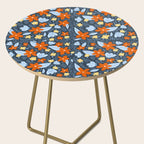 Red and yellow flowers pattern Side Table Gallery Image 2