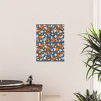 Red and yellow flowers pattern Poster Gallery Image 2