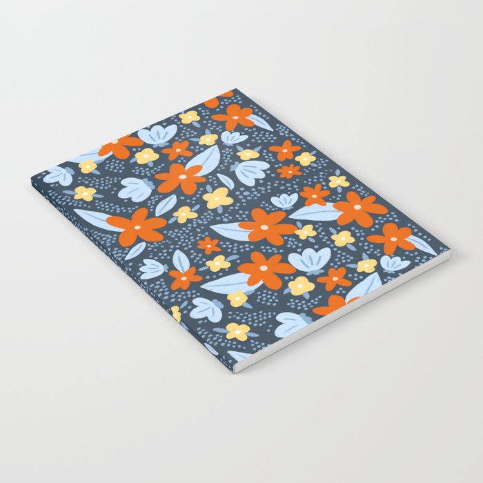 Red and yellow flowers pattern Notebook Gallery Image 2