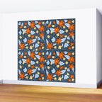 Red and yellow flowers pattern Wall Mural Gallery Image 2