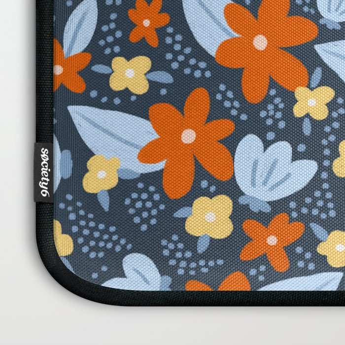 Red and yellow flowers pattern Laptop Sleeve Gallery Image 3