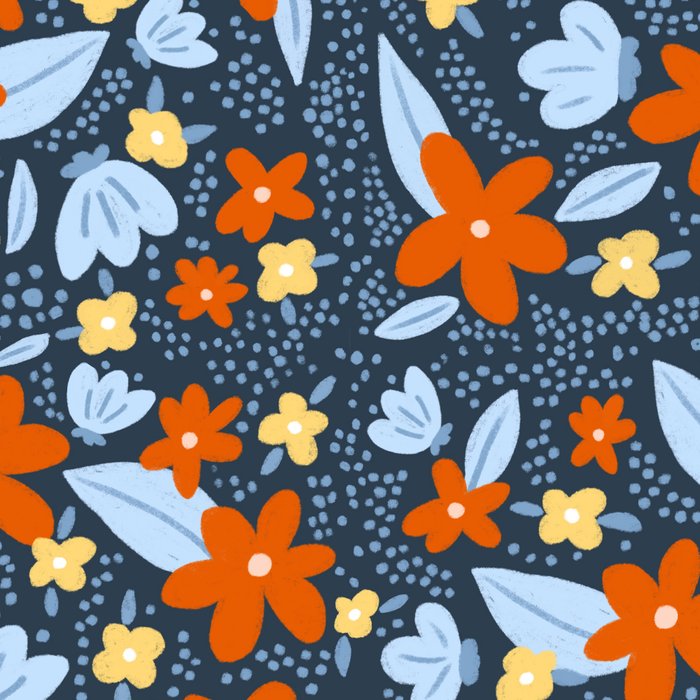Red and yellow flowers pattern Coffee Mug Gallery Image 2